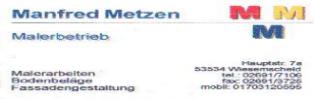 Malerbetrieb Manfred Metzen Logo
